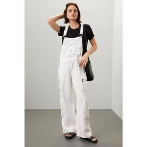 BLANKNYC White Milk It Overalls Size S with Stains ex-RTR